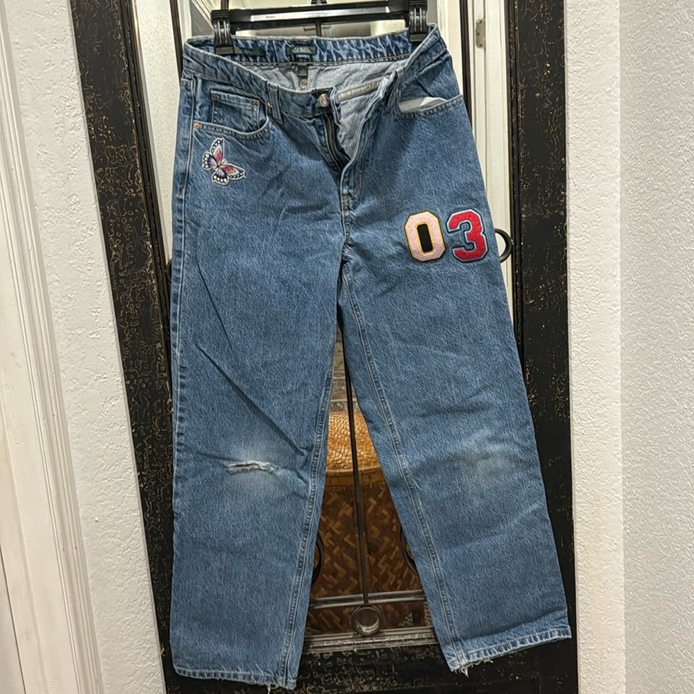 mid rise dad jeans